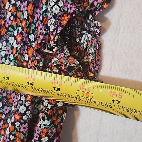 NWT Patrons of Peace Purple Floral Crop Top - Picture 6 of 8